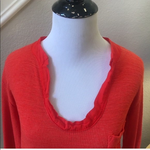 Anthropologie Porridge Ribbed Long Tab Sleeve Top Size Small - Picture 7 of 14